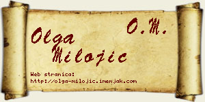 Olga Milojić vizit kartica